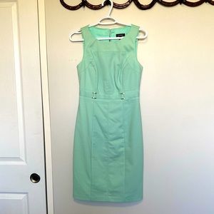 Le Chateau fitted turquoise dress